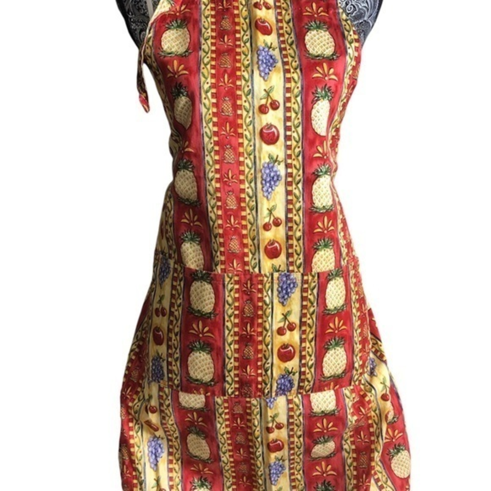 Pineapple‎ full bib apron with pockets